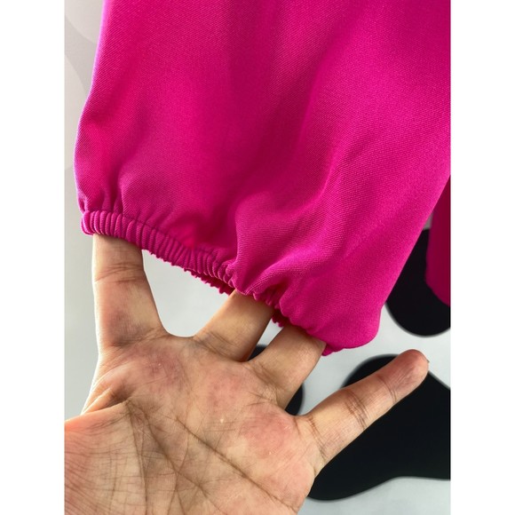 Rachel Roy NWT Rachel Kaylee Top Double V Neck Back Tie Long Sleeves Pink S New - Picture 5 of 10